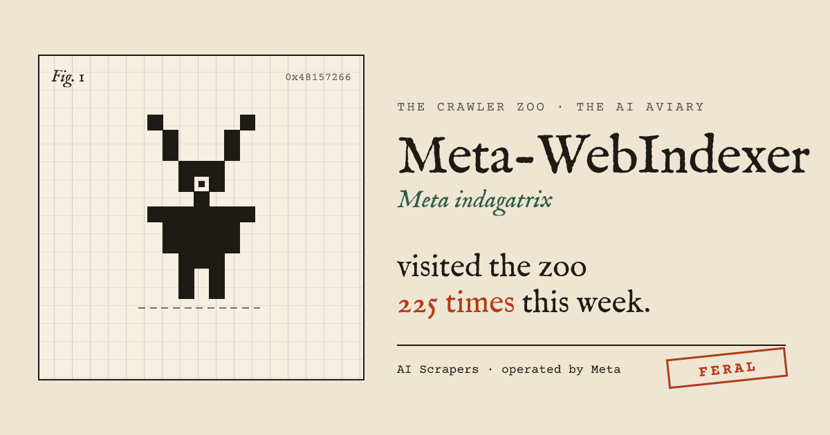 What is Meta-WebIndexer? User agent & how to block it — The Crawler Zoo